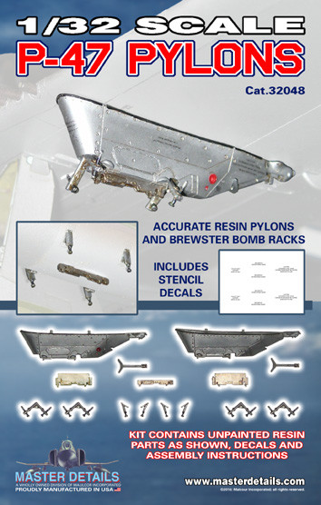 32048 - 1/32 P-47 Pylons - Master Details